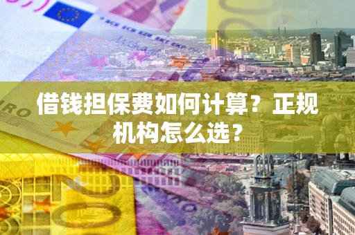 济南借钱担保费如何计算？正规机构怎么选？