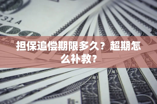 济南担保追偿期限多久？超期怎么补救？