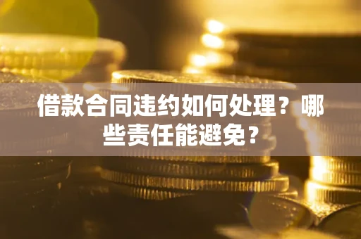 济南借款合同违约如何处理？哪些责任能避免？