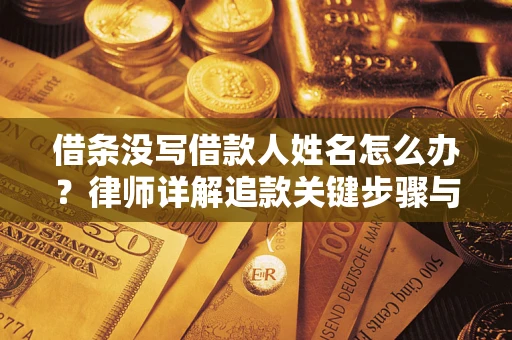 济南借条没写借款人姓名怎么办？律师详解追款关键步骤与证据链构建