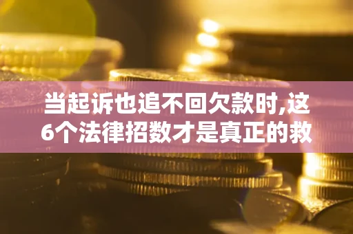 济南当起诉也追不回欠款时,这6个法律招数才是真正的救命稻草