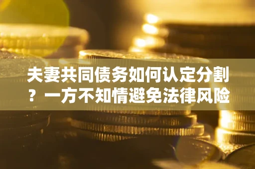 济南夫妻共同债务如何认定分割？一方不知情避免法律风险必看！